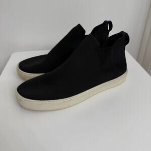 Rothy's The Chelsea Boot Black Sz 10 Slip On Washable Knit Casual Comfort